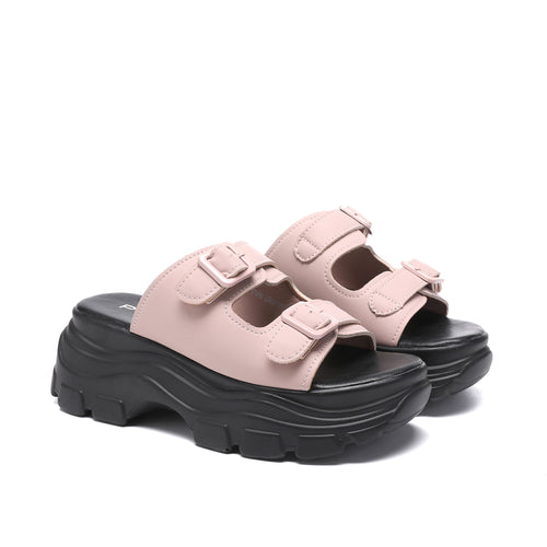 PVN Aran Sandal Tali Wanita Hitam Krem 217