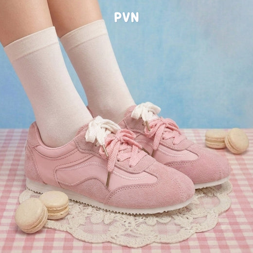 PVN Jenna Sepatu Sneakers Wanita Sport Shoes Pink Choco 110 — try on