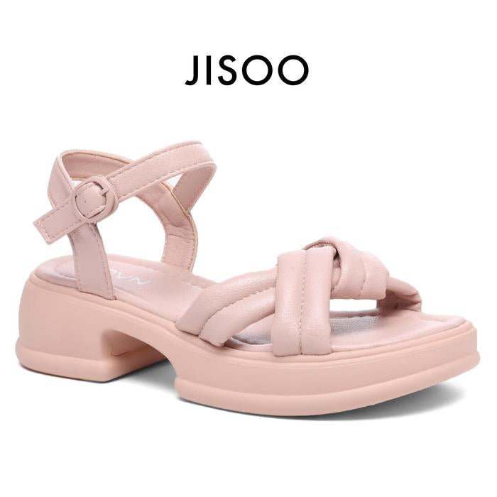 [PVN X Ruben Onsu] Jisoo Strap Sandals Wanita Cewek Cream 286